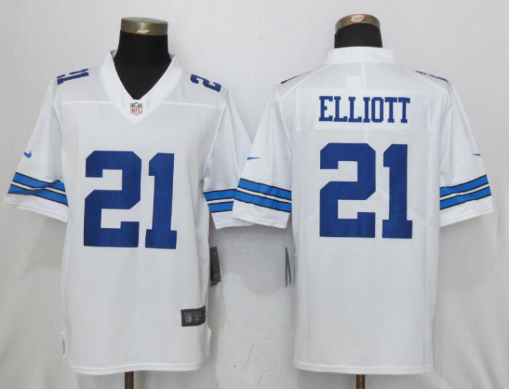 Men NFL Nike Dallas cowboys #21 Elliott White 2017 Vapor Untouchable Limited jersey->->NFL Jersey